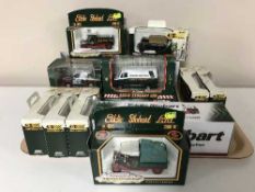 A collection of Corgi Eddie Stobart vehicles of various scales