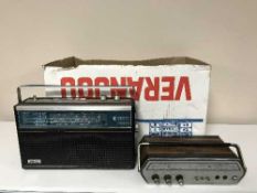 Two boxes containing a quantity of vintage radios