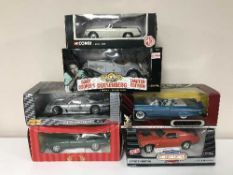 Six die cast classic figures - American muscle cars,