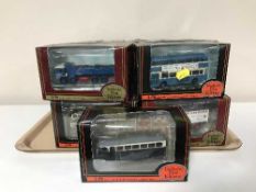 A collection of die cast vehicles - exclusive first edition - buses
