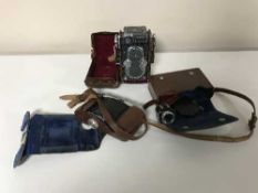 A Yashica 44 dual lens camera,