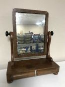 A Victorian mahogany toilet mirror
