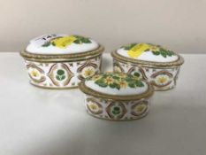 Three Royal Crown Derby table pots,