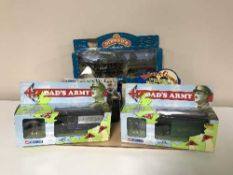 A tray of die cast vehicles by Corgi, including Dads Army, Faulty Towers,