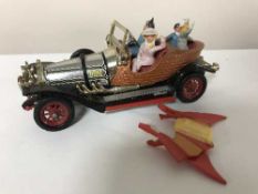 A Corgi die cast Chitty Chitty Bang Bang model with four passengers