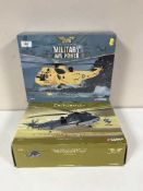 Two boxed Aviation archive die cast helicopters - two Westland Sea kings