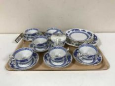 A tray of twenty piece Royal Cauldron dragon series china tea service