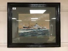 A ship's portrait by McDowell depicting the vessel Astyanaax, in watercolour and bodycolour,