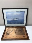 Six assorted pictures - Military aircraft, Spitfire, John Evans Spitfire print,