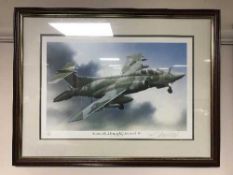 A mahogany framed signed limited edition print by G McCleod 365/500,