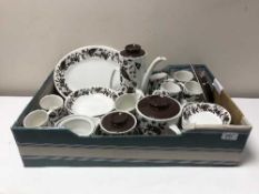 A box of 1970's Aynsley dinner service