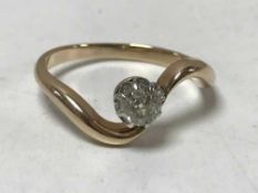 18ct solitaire diamond ring approximately .35 ct. 2.