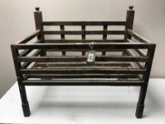 A cast iron fire grate