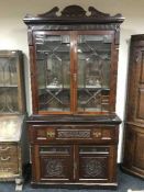 A Victorian mahogany secretaire bookcase