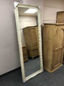 A cream dressing mirror