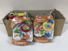 Three boxes of new toys inc.