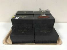 A tray of ten boxed Royal Hampshire Art Foundry metal air craft figures