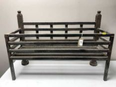 A cast iron fire grate
