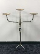 A three branch candelabrum