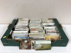 One box of assorted 20th century postcards