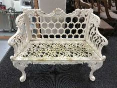 An early twentieth century cast iron garden bench