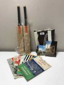 A fascinating archive of sporting memorabilia and other items including - two signed miniature Gray