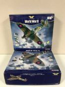 Two boxed Aviation archive die cast aircraft - WW II Europe and Africa Spitfires