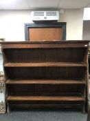 A large pine plate rack