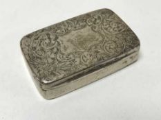 A Victorian silver snuff box