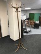 A Bentwood hat and coat stand