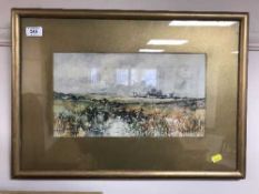 C. W. Alloway : Stream, Mill Isle Road, Donoghues, watercolour, signed, 20 cm x 36 cm, framed.