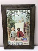 An oak framed colour print - Peek freans biscuits