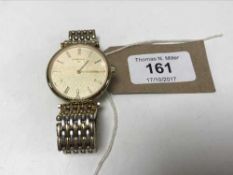 A Gentleman's Longines wrist watch on bracelet strap