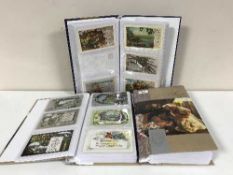 Three albums of greetings cards,
