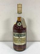 One litre bottle of Three Barrels French brandy