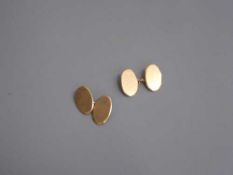 A pair of 9ct gold cufflinks, 9.5g.