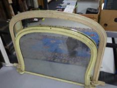Two painted Victorian over mantel mirrors