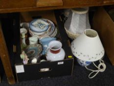 A box of assorted china inc.