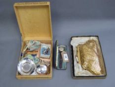 A Gentleman's Elco rolled gold wrist watch together with Lady's evening bag set, costume jewellery,