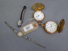 Two early twentieth century gilt metal pocket watches,