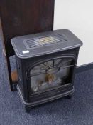 A cast iron gas stove