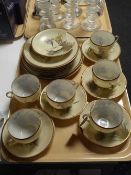 A tray of twenty piece Japanese egg shell tea service