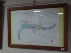 A pine framed map - West Riding of the county of York,
