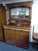 A Victorian mahogany mirror backed sideboard