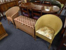 A pink loom ottoman,