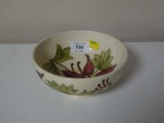 A Moorcroft bowl with floral decoration,
