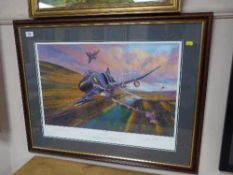 After Simon Atack : Phantom Country, limited edition colour print, signed in pencil, framed.