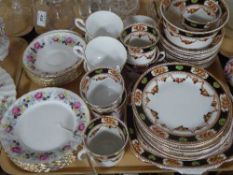 A tray of Salisbury bone china tea set and a Royal Vale tea set