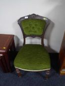 A late Victorian bedroom chair