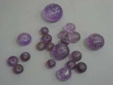 A very large amethyst bead necklace (needs re-stringing)